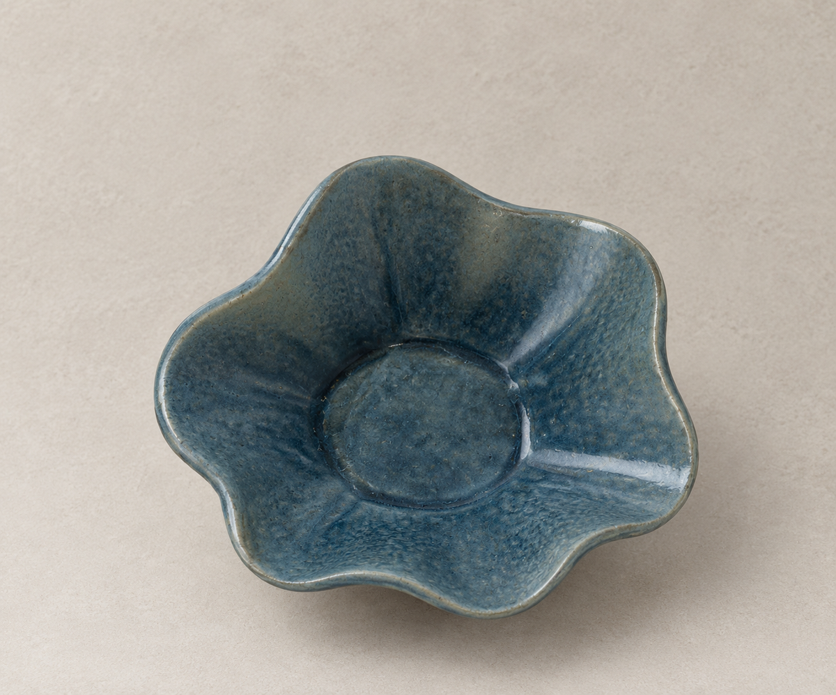 Blue Sculptural Bowl