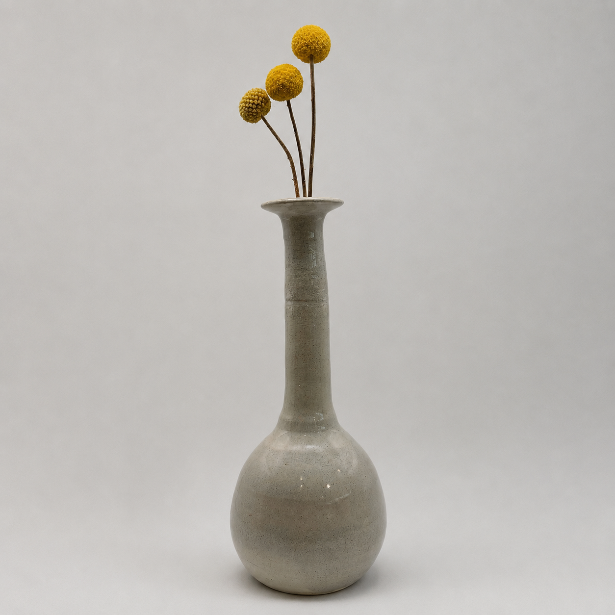 Tall Stoneware Bud Vase